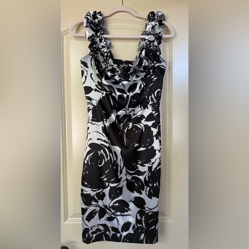 WHBM,Sz 4,Floral Dress,Wedding Guest,Dinner Party,Maximalist,Mom of Bride,Classy
